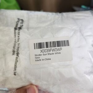 White Stroller Sun Shade